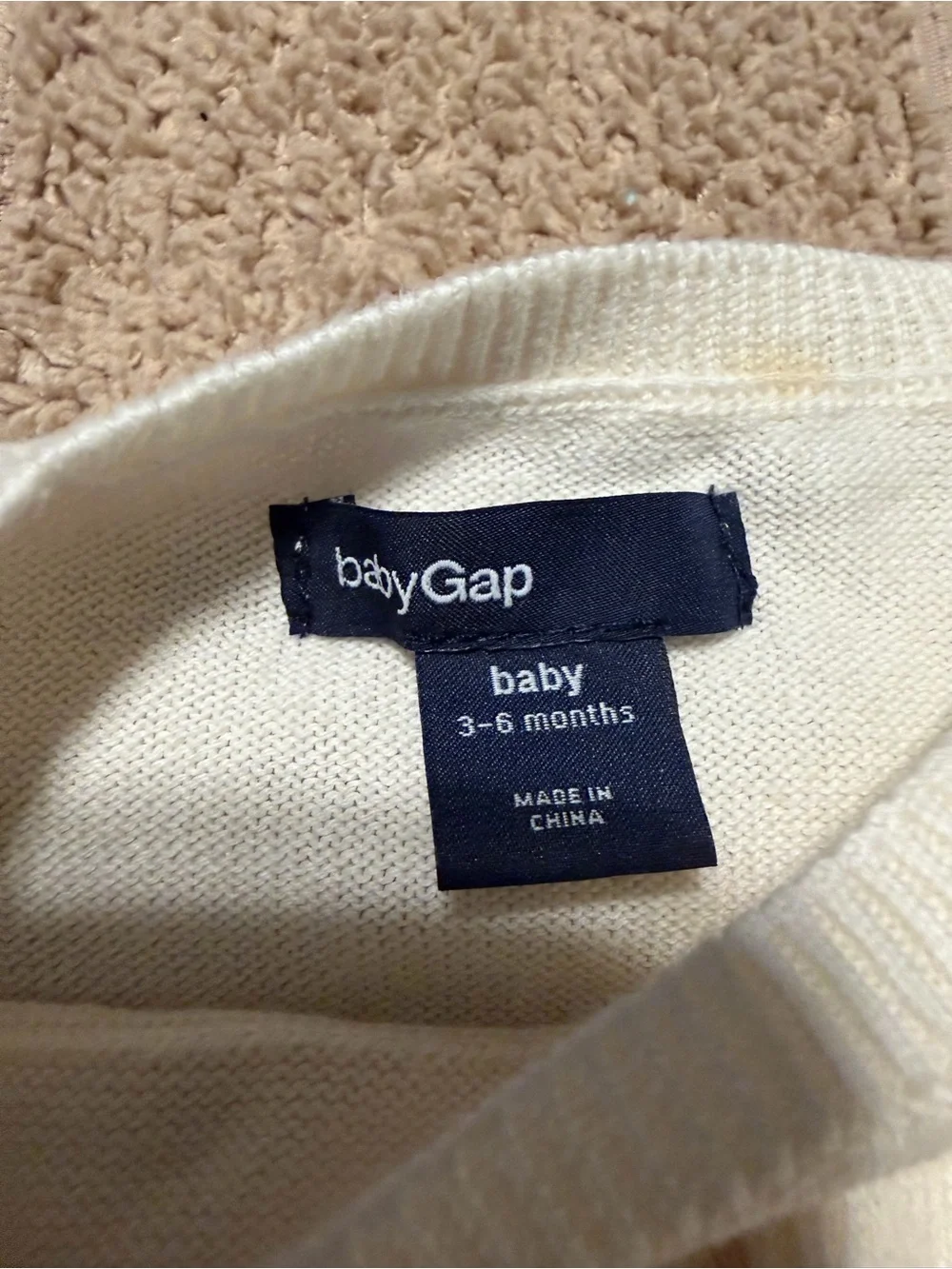 GAP Cream Ruffle Knit Dress for Girls